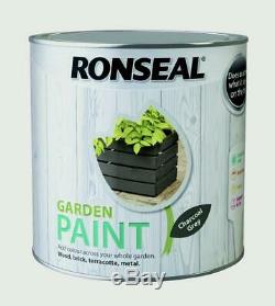 Ronseal Outdoor Garden Paint 2,5L Ideal For Fence Wood/Brick/Metal Charcoal Grey