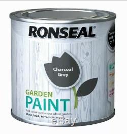 Ronseal Outdoor Garden Paint 2.5L Ideal For Fence Wood/Brick/Metal Charcoal Grey