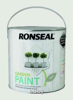 Ronseal Outdoor Garden Paint 2,5L Ideal For Fence Wood/Brick/Metal Slate