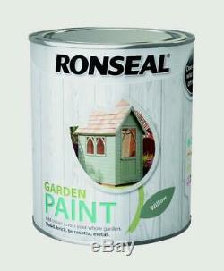 Ronseal Outdoor Garden Paint 750ml For Exterior Wood Metal Brick All Colours