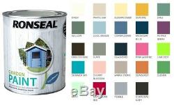 Ronseal Outdoor Garden Paint For Exterior Wood Metal Stone Brick All Colours