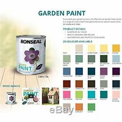 Ronseal Outdoor Garden Paint For Exterior Wood Metal Stone Brick Shed, Fences