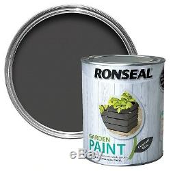 Ronseal Outdoor Garden Paint Slate Charcoal Wood Metal Stone Brick 250ml/750ml