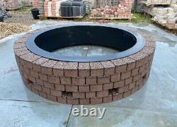 Round Fire Pit Brick Stone granite Top Fire Place Heater wood burner heatproof