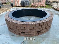 Round Fire Pit Brick Stone granite Top Fire Place Heater wood burner heatproof