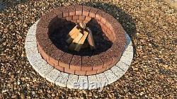 Round Fire Pit Stone Brick Fire Place Concrete wood burner BBQ Smokeless granite