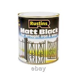 Rustins Matt Black Paint Quick Drying 2.5 Litre RUSBM25L