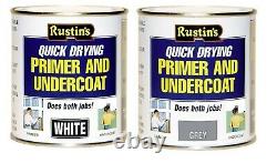 Rustins Primer & Undercoat Quick Drying Paint Interior Exterior Wood Plaster MDF