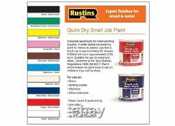 Rustins Small Job Gloss & Satin Colour Paint Indoor & Outdoor Use For Wood Metal