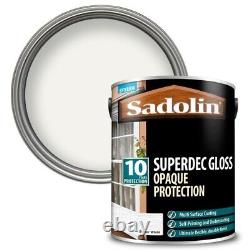 Sadolin Superdec Gloss Super White 5L Opaque Multi Surface Protection