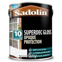 Sadolin Superdec Gloss Super White 5L Opaque Multi Surface Protection