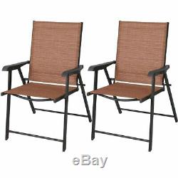 Set Of 2 Outdoor Folding Patio Chairs, Red And Black Folding Patio Chairs