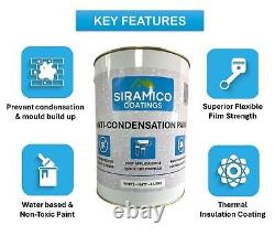 Siramico Coatings Anti-Condensation Paint 5 Litres Matt White