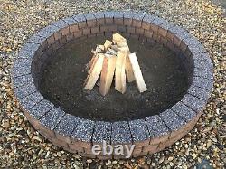 Smokeless fire pit stone leg burner garden heater concrete bricks fireplace bbq