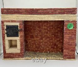 Vtg NEW Unused Dollhouse Miniature Colonial Walk-In Red Brick Fireplace 112 454