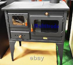 Wood Burning Cooking Stove with Cast Iron Top Solid Fuel Cooker 10kw Prity Oven