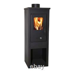 Wood Stove Era 7Kw Steel Painted Black Room Combustion IN 6 Bricks