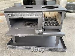 Wood or coal Stove with, Fireplace Oven, Cooking Stove, Handmade Rustic Stove