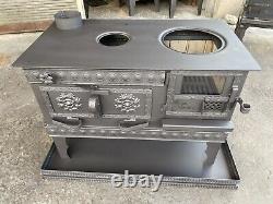 Wood or coal Stove with, Fireplace Oven, Cooking Stove, Handmade Rustic Stove