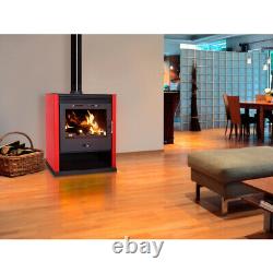 Wooden Stove, Fire Rub With Feuerfesten Stones IN Interior To 21 Kw