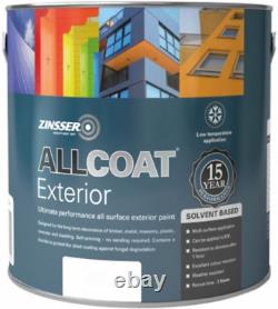 Zinsser AllCoat Exterior SB Multi Surface Paint 2.5 Litre Satin 190 Colours
