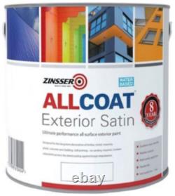 Zinsser AllCoat Exterior WB Multi Surface Paint 5 Litre Satin 190 Colours