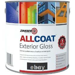 Zinsser Allcoat Exterior Paint All Colours & Sizes Matt Satin Gloss Finish