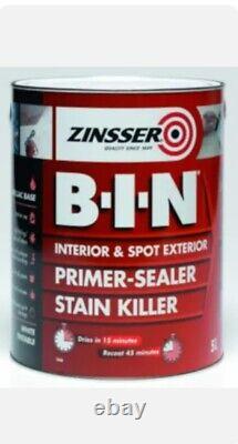 Zinsser BIN Primer Sealer Stain Killer Multi Surface Primer 2.5L