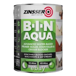 Zinsser B-I-N Aqua Primer Sealer Stain Killer Paint White Adanaced Tech