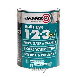 Zinsser Bullseye 123 Plus Primer, Sealer and Stain Block 2.5L White