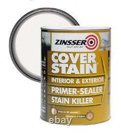 Zinsser Cover Stain Primer-Sealer Stain Killer 5L, 5 Litre Can, 5 Ltr