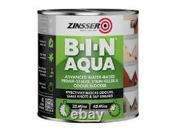 Zinsser Primer And Sealer 1 litre B-I-N Aqua For Odours Stains etc ZINBINA1L