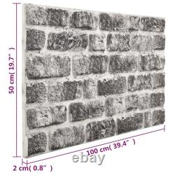 10x Panneaux muraux 3D avec design de briques, revêtement en EPS, tuile multicolore vidaXL