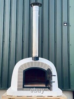 110x110cm Fours À Pizza Extérieur En Brique Flûte Chrome Et Bouchon