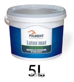 1L 5L10L LATEX MAT salle de bain, peinture en latex lavable, nettoyable, finition mate, blanche.
