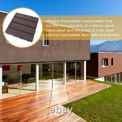 2 Pcs Deck Carreaux Bois Plastique Composite Sol Extérieur Brick