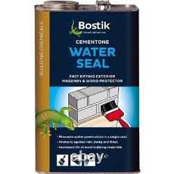 2 x Bostik Cementone Water Seal 5L Protection imperméabilisante pour brique et pierre contre les dommages causés par la pluie