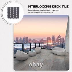 5 Pack Patio Deck Tile Wood Tiles Composite Outdoor Carpet Brick
		<br/>   <br/>Cinq paquet de carreaux de terrasse en bois composite avec moquette extérieure en brique