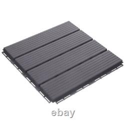 5 Pack Patio Deck Tile Wood Tiles Composite Outdoor Carpet Brick			<br/> 
 <br/>
Cinq paquet de carreaux de terrasse en bois composite avec moquette extérieure en brique