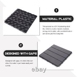 5 Pack Patio Deck Tile Wood Tiles Composite Outdoor Carpet Brick 	<br/>	 <br/>Cinq paquet de carreaux de terrasse en bois composite avec moquette extérieure en brique