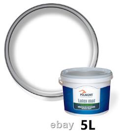 5l Latex Mat White Paint Scrub & Scruff Resistant Toutes Les Chambres Nettable Lavable