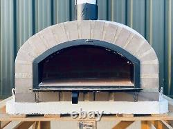 90x90cm Demi-dôme Brique Extérieur Pizza Fours Chrome Flûte Et Bouchon