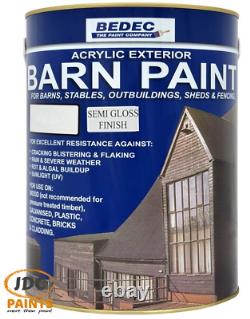 Bedec Barn Paint Semi Gloss Noir 5l
