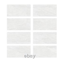 Carreaux de porcelaine blanc mat de luxe 600x1200mm pour murs et sol
