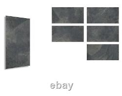 Carreaux de porcelaine de luxe gris foncé mat 60x120cm pour murs et sol