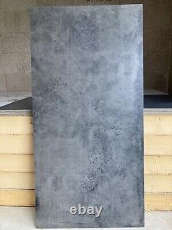 Carreaux de porcelaine gris noir mat métallique 60x120cm pour murs et sol