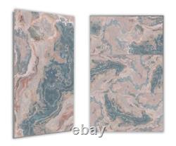 Carreaux de porcelaine ondulés gris rose haute brillance nuageux 60x120cm pour murs et sol