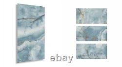 Carreaux de porcelaine polis haute brillance bleu aqua 60x120cm pour murs et sol