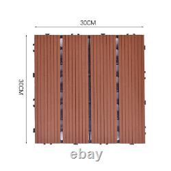 Carreaux de terrasse intérieure/extérieure avec effet verre/bois, revêtement de balcon/jardin en interverrouillage