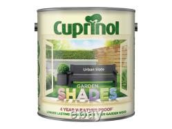 Cuprinol Garden Shades Urban Slate 2.5L translates to 'Cuprinol Garden Shades Ardoise Urbaine 2.5L' in French.